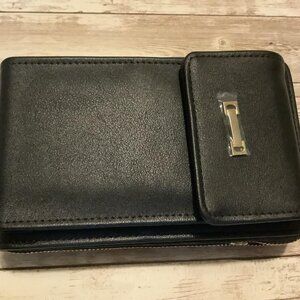 Black Leather Crossbody w/ Leather Strap!